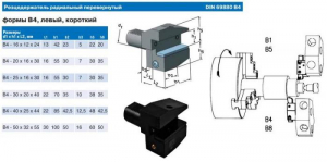 Резцедержатель радиальный В4-30х20х40 левый перевернутый с хвостовиком VDI30-3425 DIN69880 "CNIC"