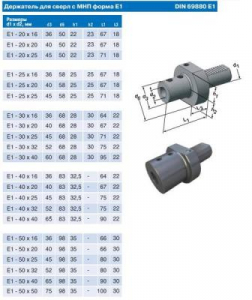 Держатель для корпусных сверл Е1-40х16 с хвостовиком VDI40-3425 DIN69880 "CNIC"