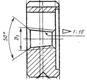 Плашка Трубная коническая   R    1/2", 14 ниток/дюйм, dнар.45мм Р6АМ5 "TLX"