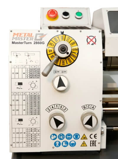 MasterTurn 2880G Модель обладает удобной эргономикой управления, понятной любому токарю без переучивания