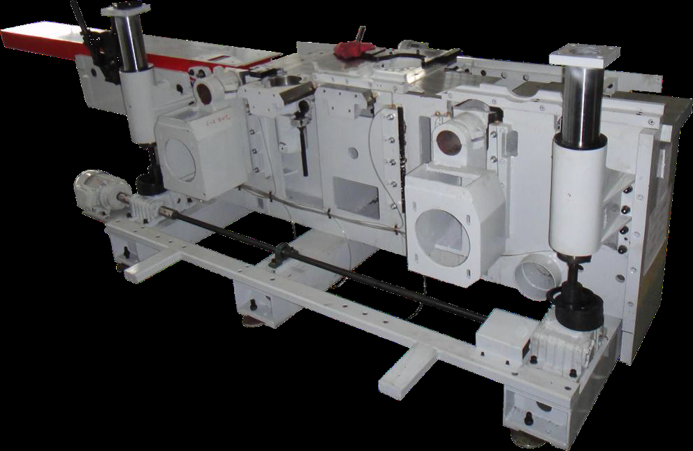 WoodTec 516 
  Комбинированная станина   Самый современный тип станины (сварная коробчатой формы с отдельными литыми элементами: шпиндельный агрегат, подающий и рабочие столы, подмоторные площадки, кожух стружкоотсоса)  Станина проходит специальн...